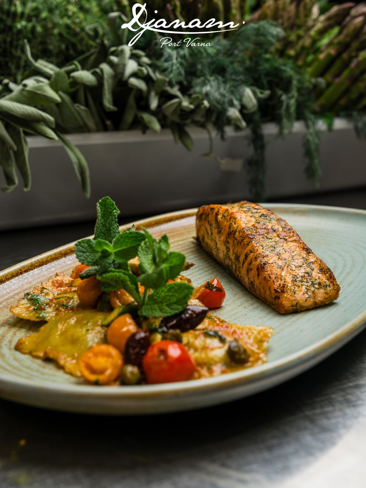 Grilled salmon